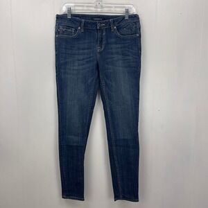Vigoss Womens Jeans 28 Blue Denim The Chelsea Skinny Low Rise Dark Wash Pockets